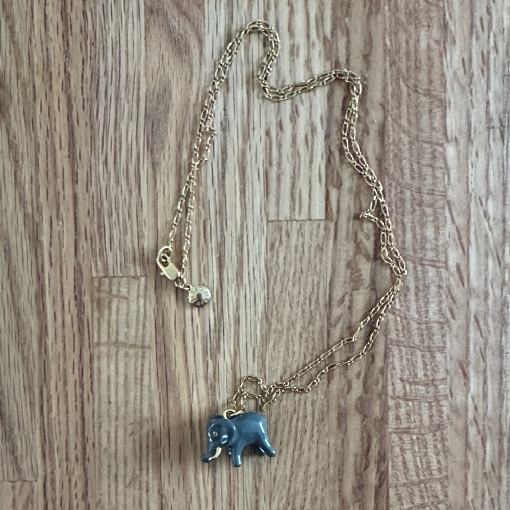 JCrew Necklace with Elephant Pendant